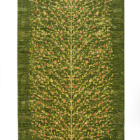 فرش ماشینی طرح شکوفه کد ۶۰۰۱۰۲ رنگ سبز