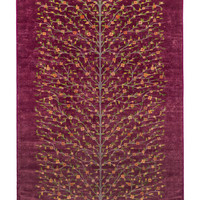 فرش ماشینی طرح شکوفه کد ۶۰۰۱۰۲  رنگ بنفش