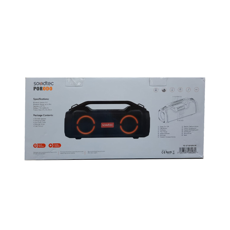 اسپیکر بلوتوثی قابل حمل پرودو مدل soundtec PD-STVBPSPK-BK main 1 3