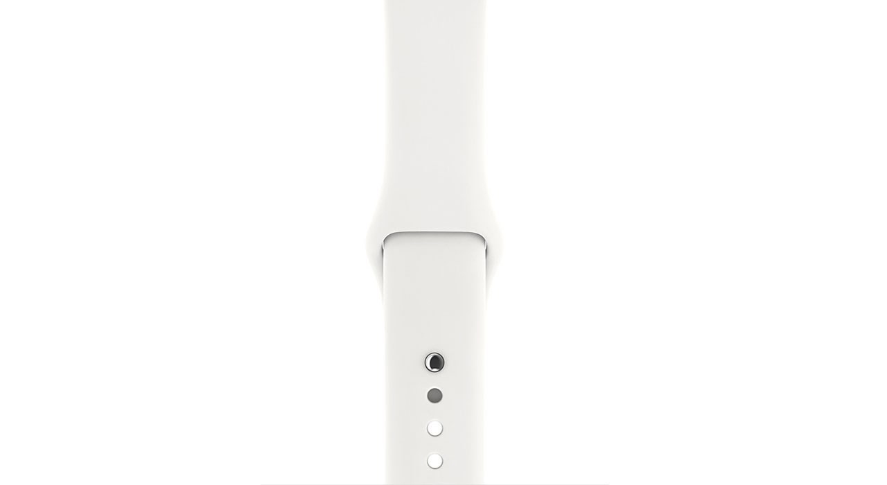 ساعت هوشمند اپل واچ سری 3 سلولار مدل 42mm Stainless Steel Case with Soft White Sport Band